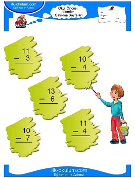 Çocuklar İçin toplam işlemi yaprak testleri 